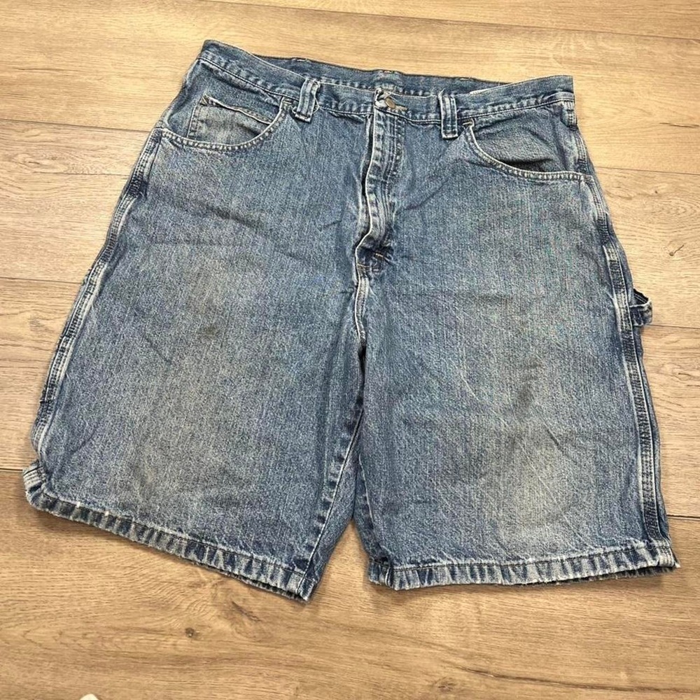 Vintage men's baggy wide leg skater essential distressed jorts shorts summer - Picture 2 of 6